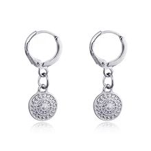 Dayoff Châu Âu Vòng Vàng Bạc Hoop Earrrings Nữ Châu Phi Cổ Điển Punk Earstud Phụ Nữ Quyến Rũ Đồ Trang Sức Mặt Trời Nhỏ Vòng Tai E599(China)