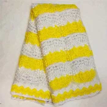 Lastest yellow and White African Lace Fabric New High Quality Lace Nigerian Lace Fabric With Stones Embroidery Tulle French Lace
Lastest yellow and White African Lace Fabric New High Quality Lace Nigerian Lace Fabric With Stones Embroidery Tulle French Lace
