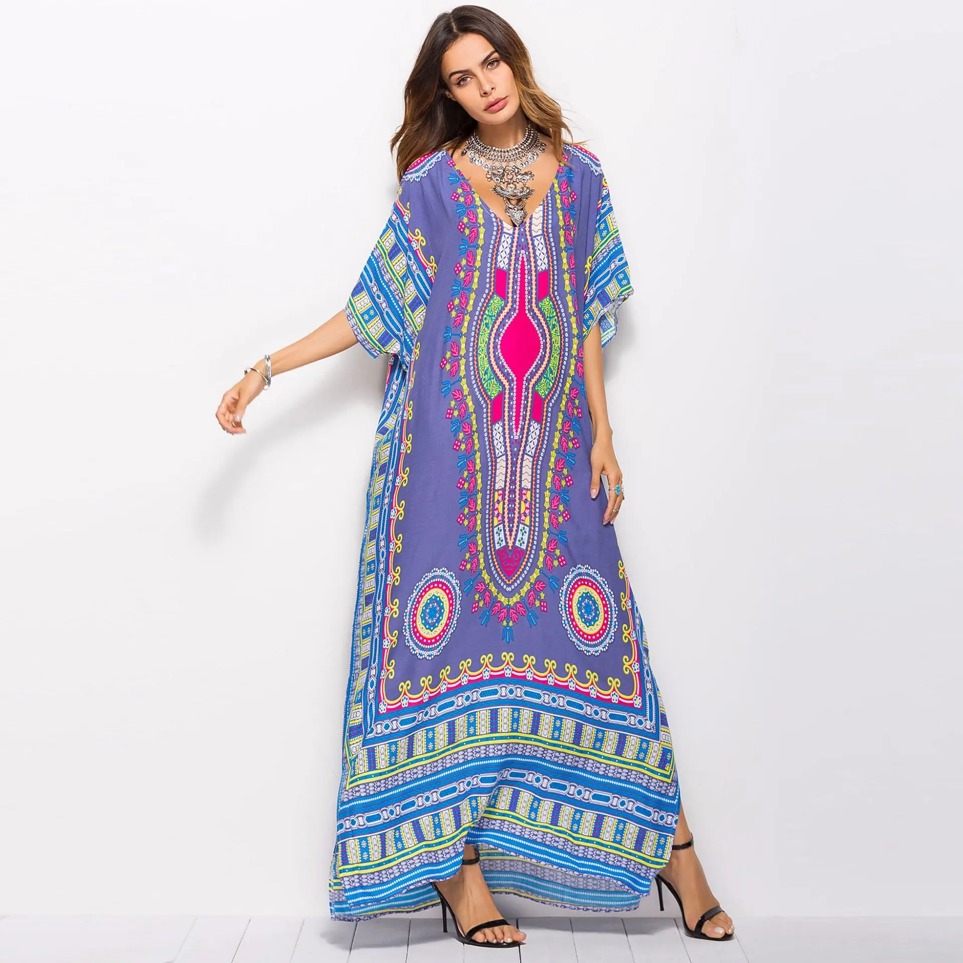 Islamic Dubai Muslim Arabic Dress Middle Eastern Kaftan Moroccan Kaftan Malaysia Abaya Summer Casual Loose Vestidos
Islamic Dubai Muslim Arabic Dress Middle Eastern Kaftan Moroccan Kaftan Malaysia Abaya Summer Casual Loose Vestidos