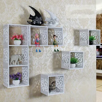 Bedroom living room wall wall shelf wall hanging creative simple lattice decoration router storage rack free punch LM01181500
Bedroom living room wall wall shelf wall hanging creative simple lattice decoration router storage rack free punch LM01181500