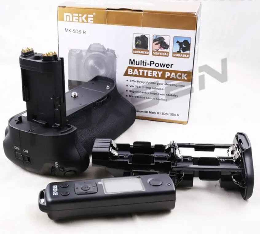 meike MK-5DSR Vertical Battery Grip hand pack holder 2.4G Wireless remote control For canon 5Ds 5DSR 5D III camera as BG-E11
meike MK-5DSR Vertical Battery Grip hand pack holder 2.4G Wireless remote control For canon 5Ds 5DSR 5D III camera as BG-E11