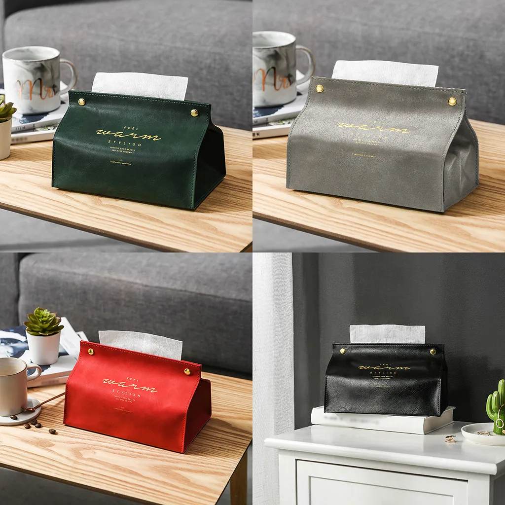 ISHOWTIENDA New Leather Facial Tissue Box Cover Rectangular Napkin Holder Desktop Storage Snap Closure Drop ship 
ISHOWTIENDA New Leather Facial Tissue Box Cover Rectangular Napkin Holder Desktop Storage Snap Closure Drop ship