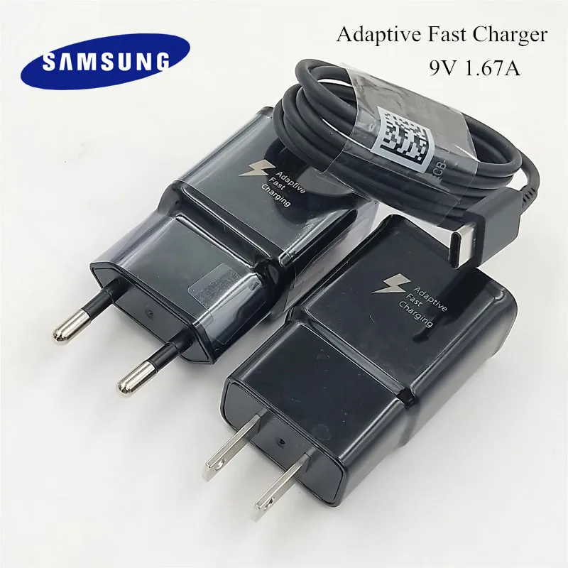 Samsung Galaxy Adaptive Fast Charger Original EU US 9V 1.67A Quick Adapter USB Type-C Cable For S10 S10e S8 S9 Plus Note 9 8
Samsung Galaxy Adaptive Fast Charger Original EU US 9V 1.67A Quick Adapter USB Type-C Cable For S10 S10e S8 S9 Plus Note 9 8