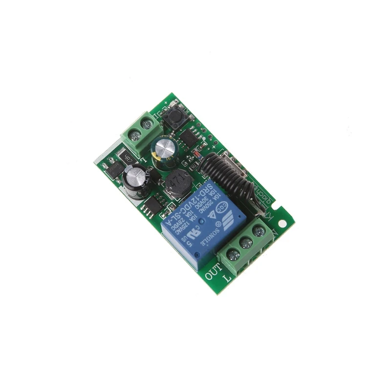 AC 220V 1CH RF 433MHz Wireless Remote Control Switch Module Learning Code Relay-M43
AC 220V 1CH RF 433MHz Wireless Remote Control Switch Module Learning Code Relay-M43