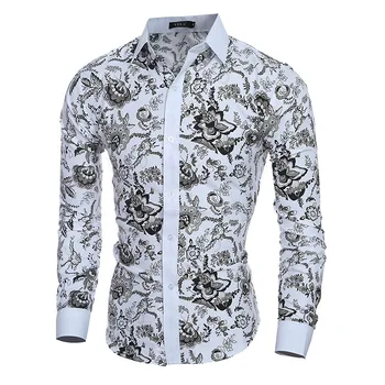Turn-down Collar Folk-custom Print Single Breast Slim Fit Shirt M-XXL Shirts Men Dress Cotton Flower Printing Full Casual Shirt
Turn-down Collar Folk-custom Print Single Breast Slim Fit Shirt M-XXL Shirts Men Dress Cotton Flower Printing Full Casual Shirt