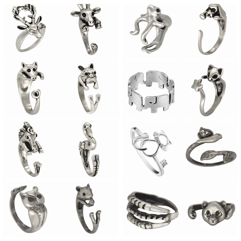 CHENGXUN Multiple Animals Retro Ring Antique Gold 3D Model Adjustable Ring for Woman Girls Cute Animals Birthday Gift
CHENGXUN Multiple Animals Retro Ring Antique Gold 3D Model Adjustable Ring for Woman Girls Cute Animals Birthday Gift