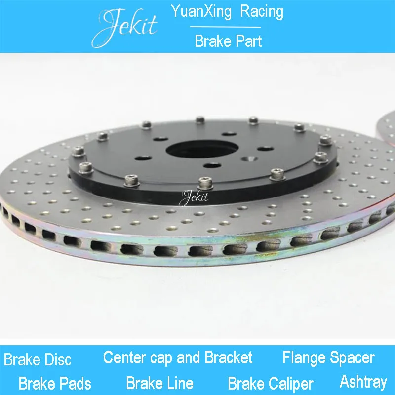 Jekit rear oversized brake disc 330*10mm with center hats and bracket for Honda Civic rear brake part
Jekit rear oversized brake disc 330*10mm with center hats and bracket for Honda Civic rear brake part