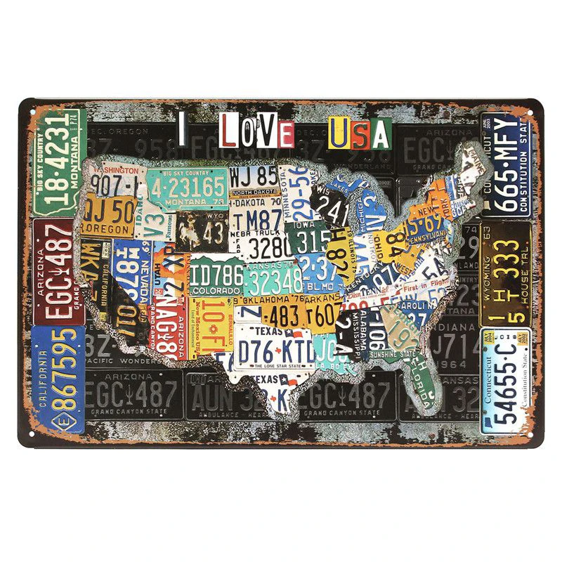 Route Plate Number Personality Metal Sign Vintage American flag pattern Painting Plaques Retro nostalgia Bar wall decoration
Route Plate Number Personality Metal Sign Vintage American flag pattern Painting Plaques Retro nostalgia Bar wall decoration