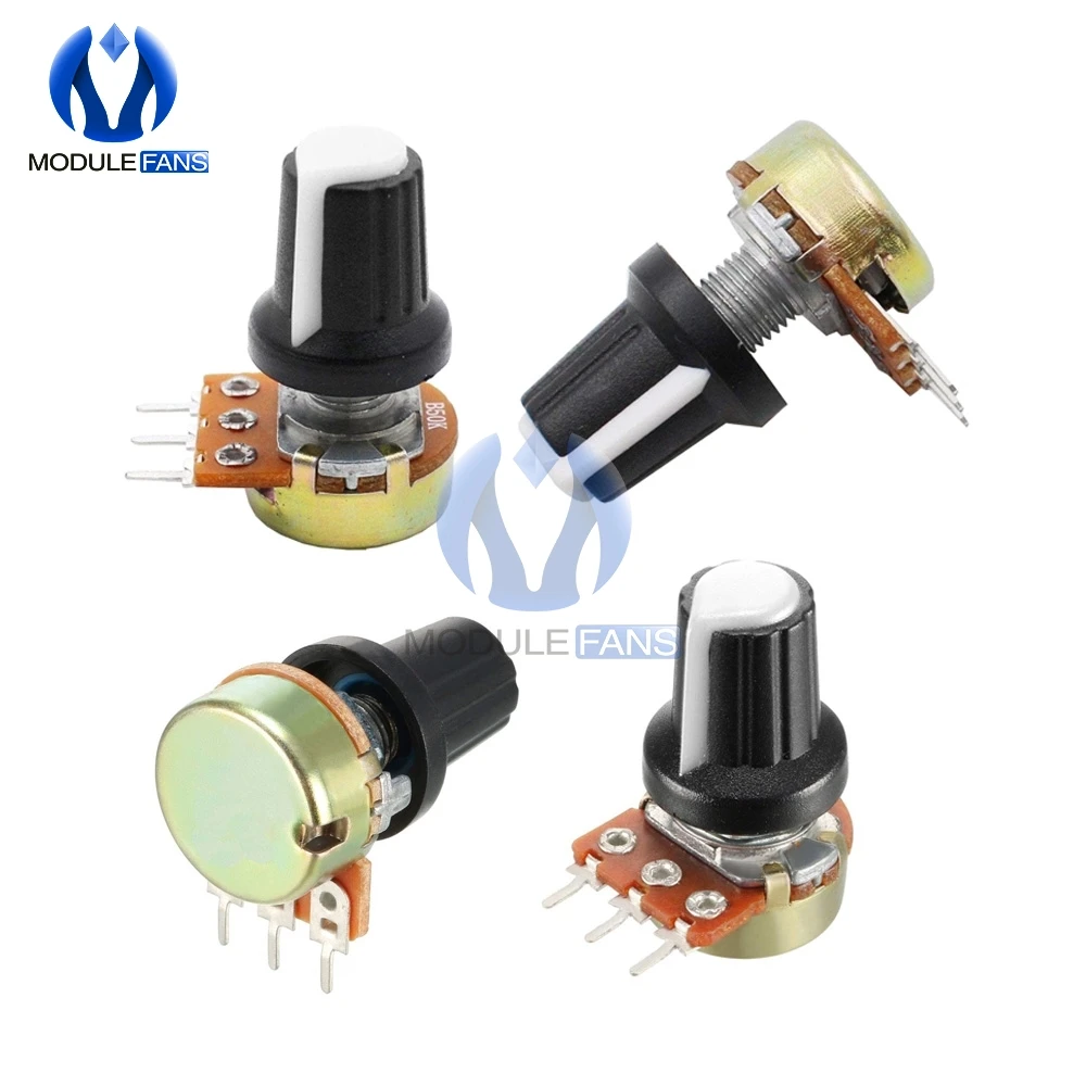 10PCS Electronic Diy WH148 With Cap Linear Taper Rotary Potentiometer 1K 2K 3K 5K 10K 20K 30K 50K 100K 200K 300K 500K 1M Ohm
10PCS Electronic Diy WH148 With Cap Linear Taper Rotary Potentiometer 1K 2K 3K 5K 10K 20K 30K 50K 100K 200K 300K 500K 1M Ohm