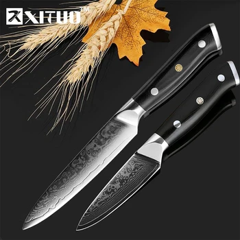 XITUO Cost-Effective Kitchen Knife Sets 5"+3.5" Inch Paring 2PCS 67 Layers Japan VG10 Damascus Steel Chef Utility Dining Knives
XITUO Cost-Effective Kitchen Knife Sets 5"+3.5" Inch Paring 2PCS 67 Layers Japan VG10 Damascus Steel Chef Utility Dining Knives