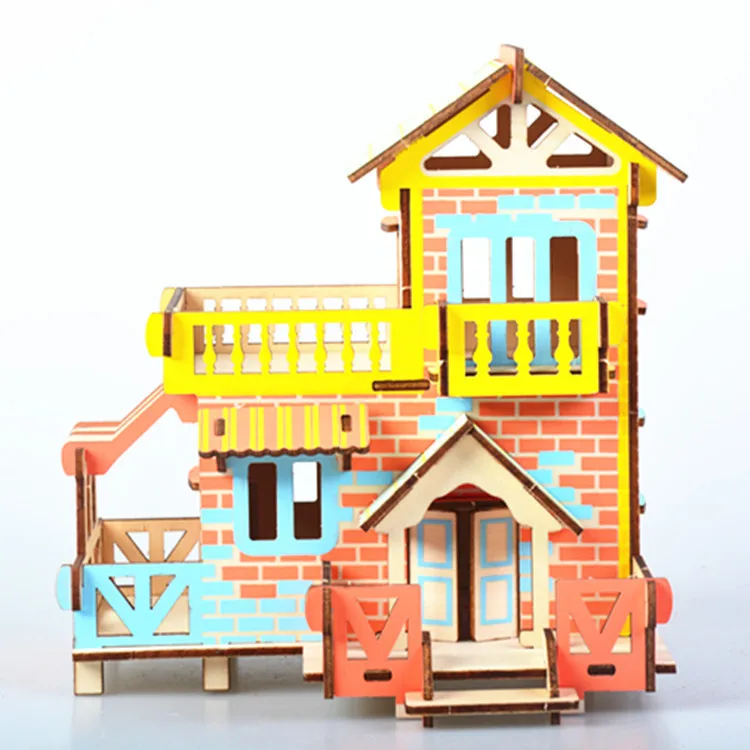 Laser Cutting 3D Wooden Puzzle Jigsaw Construction Country Cottage DIY Manual Assembly Kids Educational Wooden Toys for Children
Laser Cutting 3D Wooden Puzzle Jigsaw Construction Country Cottage DIY Manual Assembly Kids Educational Wooden Toys for Children