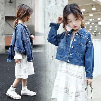 Kids 2019 Autumn Clothes Girls 2 Pcs Beading Denim Jackets & Lace Knee Length Dresses For Girls Clothing Sets Children Outfits
Kids 2019 Autumn Clothes Girls 2 Pcs Beading Denim Jackets & Lace Knee Length Dresses For Girls Clothing Sets Children Outfits