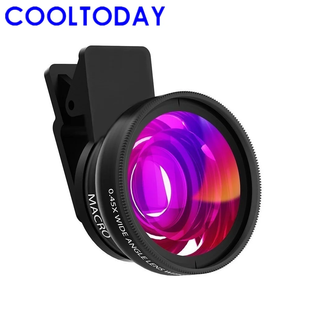 COOLTODAY Mobile Phone Lens 0.45x Super Wide Angle & 12.5x Super Macro Lens HD Camera Lens For iPhone 7 8 X Huawei Xiaomi
COOLTODAY Mobile Phone Lens 0.45x Super Wide Angle & 12.5x Super Macro Lens HD Camera Lens For iPhone 7 8 X Huawei Xiaomi
