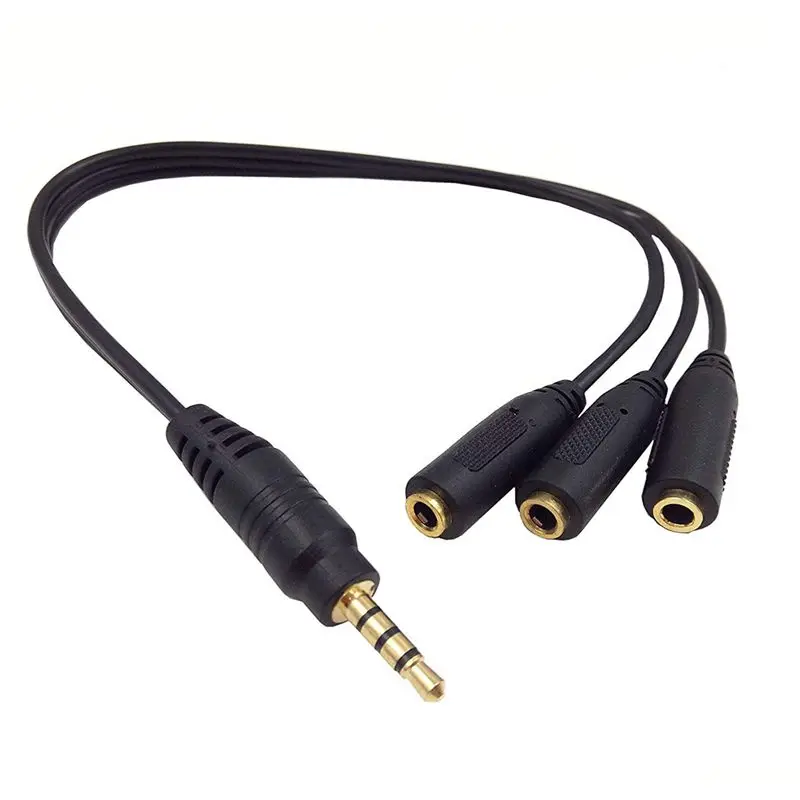 ABKT-3.5mm Stereo Audio Splitter Cable Gold Plated 3.5mm (1/8 inch) TRRS Stereo Plug Male to 3 x 1/8 inch 3.5mm Stereo Jack Fe
ABKT-3.5mm Stereo Audio Splitter Cable Gold Plated 3.5mm (1/8 inch) TRRS Stereo Plug Male to 3 x 1/8 inch 3.5mm Stereo Jack Fe