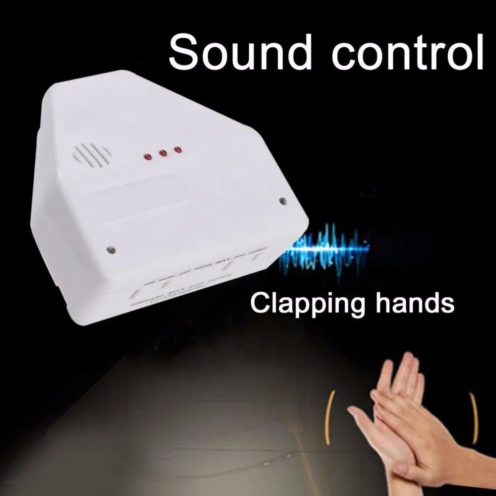 Clapper Sound Activated Switch EIN//Aus Handklatschen Elektronisches Licht 110 V Die Kl/öppel-Sound aktiviert Schalter Universal Sound Activated Switch f/ür K/üche//Schlafzimmer//TV//Ger/äte
