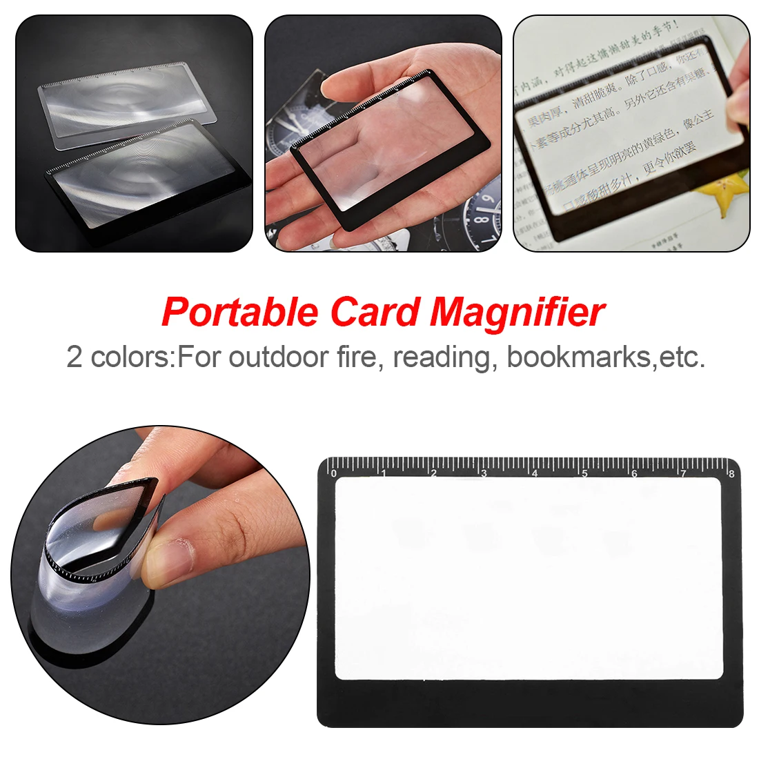 3 X Magnifier Magnification Magnifying Fresnel LENS 8.5x5.5x0.45cm Pocket Credit Card Size Transparent magnifying glass
3 X Magnifier Magnification Magnifying Fresnel LENS 8.5x5.5x0.45cm Pocket Credit Card Size Transparent magnifying glass