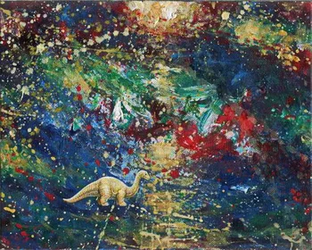 Handmade painting dinosaur time on oil canvas for living room decor and wallpaper, gallery
Handmade painting dinosaur time on oil canvas for living room decor and wallpaper, gallery