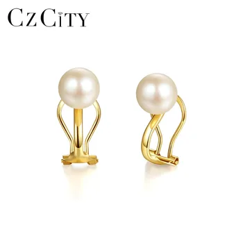 CZCITY New Arrivals Elegant Natural Round Pearl Clip on Earrings for Women Real 18K Yellow Gold Earless Ear Clip Jewelry Au750
CZCITY New Arrivals Elegant Natural Round Pearl Clip on Earrings for Women Real 18K Yellow Gold Earless Ear Clip Jewelry Au750