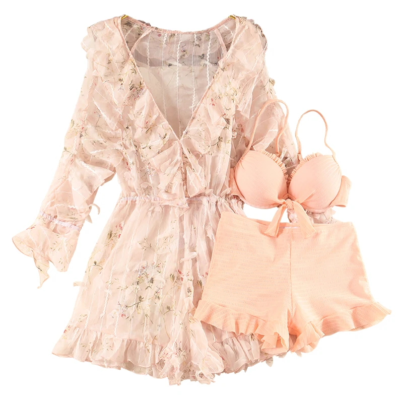 2019 Women Sexy Push Up Three Piece Bikini Set Suits Cover-Up Summer Biquinis Bathing Suit Swimwear Woman Beach Wear Swimsuit
2019 Women Sexy Push Up Three Piece Bikini Set Suits Cover-Up Summer Biquinis Bathing Suit Swimwear Woman Beach Wear Swimsuit