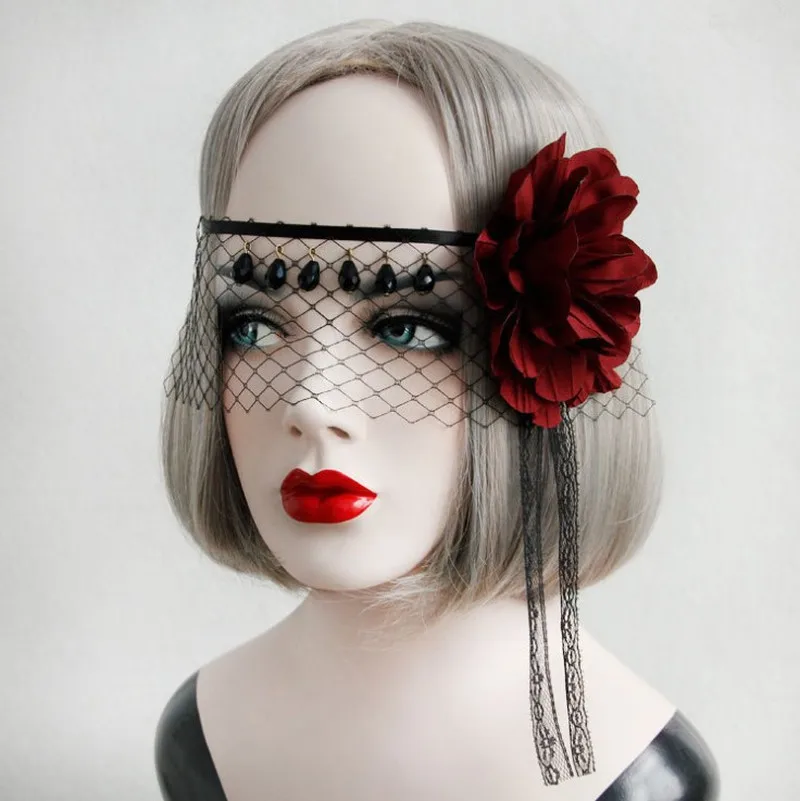 Stretch Headband Costume Ball Party Halloween Accessory Lady Elegant Crystal Sexy Gothic Flower Black Veil Half Face Eye Mask
Stretch Headband Costume Ball Party Halloween Accessory Lady Elegant Crystal Sexy Gothic Flower Black Veil Half Face Eye Mask