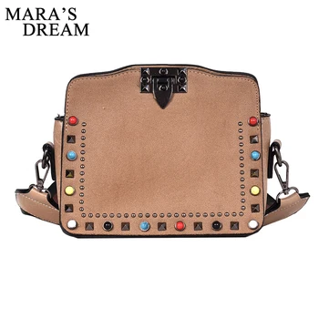 Mara's Dream 2018 New Women Messenger Bags Handbags Colorful Rivets Hasp Scrub PU Leather Fashion Shoulder Bag Females Handbags
Mara's Dream 2018 New Women Messenger Bags Handbags Colorful Rivets Hasp Scrub PU Leather Fashion Shoulder Bag Females Handbags