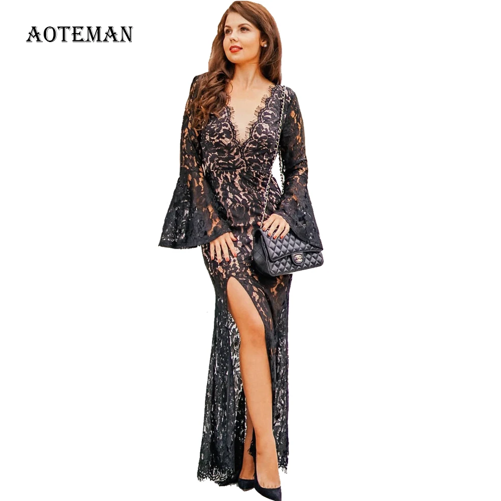 Luxury Summer Dress Women 2019 Sexy Elegant Bodycon Long Lace Dresses Female Vintage Hollow Out Split Black Party Dress Vestidos
Luxury Summer Dress Women 2019 Sexy Elegant Bodycon Long Lace Dresses Female Vintage Hollow Out Split Black Party Dress Vestidos