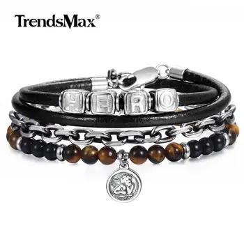 2Pcs/Set Tiger Eye Beaded Bracelets for Men Women Natural Stone Genuine Leather Wristband Cross Charm Bracelet Jewelry DLBF51
2Pcs/Set Tiger Eye Beaded Bracelets for Men Women Natural Stone Genuine Leather Wristband Cross Charm Bracelet Jewelry DLBF51