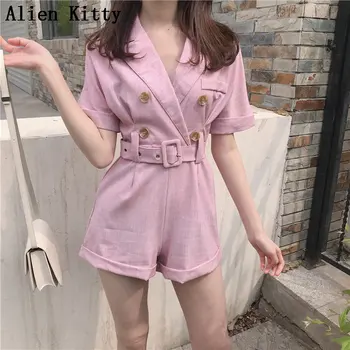Alien Kitty Vintage Hong Kong Style Fashion Elegant Loose Solid V-Neck Sweet Empire Simple Casual Sashes Jumpsuit Plus Size
Alien Kitty Vintage Hong Kong Style Fashion Elegant Loose Solid V-Neck Sweet Empire Simple Casual Sashes Jumpsuit Plus Size