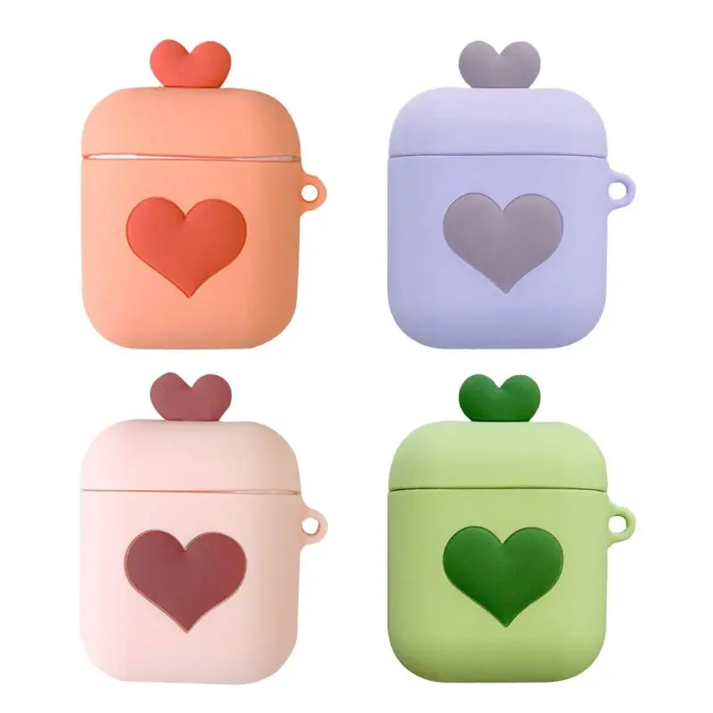Fashion Cute Dual Love Heart Soft Silicone Protective Cover Shockproof Case Skin for Airpods Charging Box
Fashion Cute Dual Love Heart Soft Silicone Protective Cover Shockproof Case Skin for Airpods Charging Box