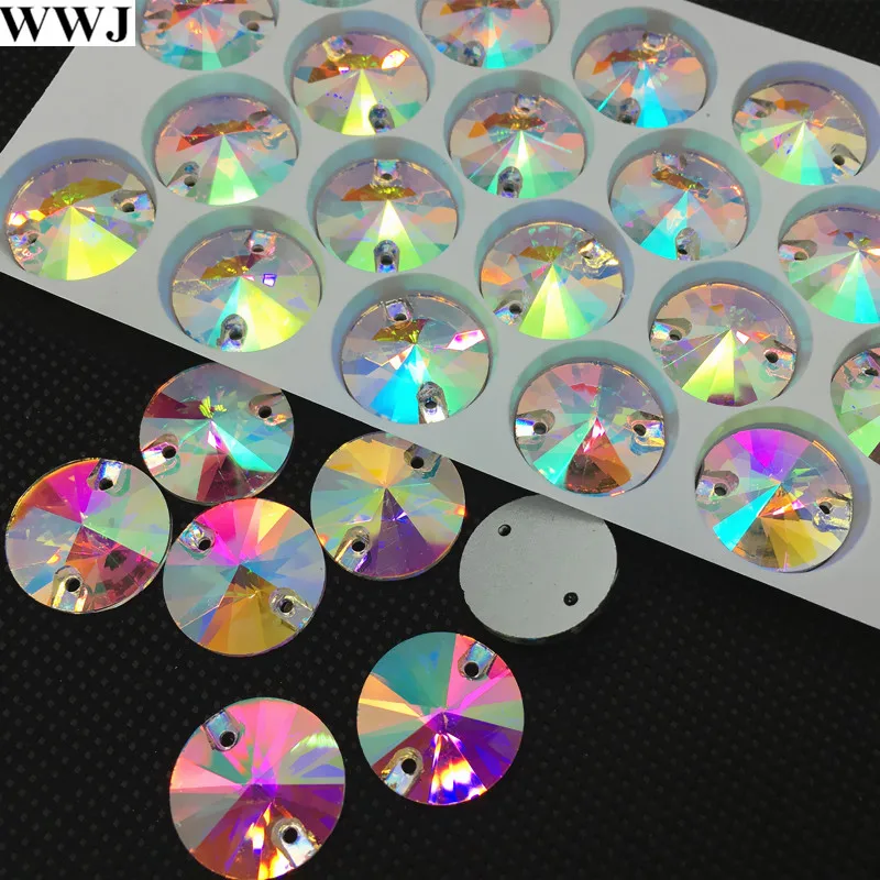 Wholesale Crystal Clear AB Rivoli Sew On Stone Flatback 2holes 8,10,12,14,16,18mm Round Glass Sewing Crystal Beads Dress Making
Wholesale Crystal Clear AB Rivoli Sew On Stone Flatback 2holes 8,10,12,14,16,18mm Round Glass Sewing Crystal Beads Dress Making