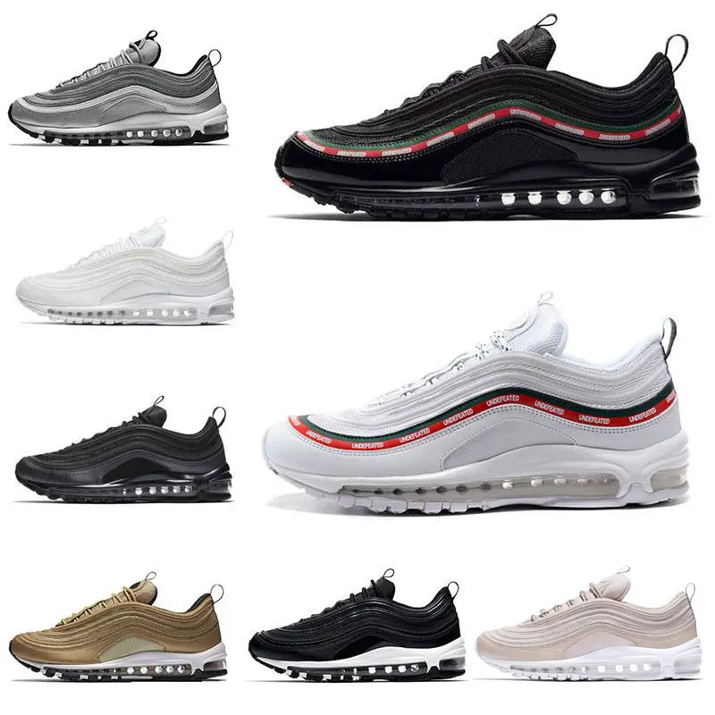 

2019 Men Women Undefeated 97 Running Shoes Silver KPU Plus Bullet Gold white SE 97s UL 17 Ultra Trainer Sport Sneaker Chaussures