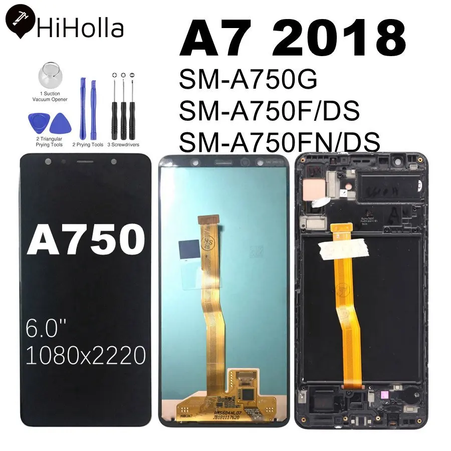 For SAMSUNG Galaxy A7 2018 A750 LCD Display Touch Screen Digitizer With Frame AMOLED For SAMSUNG A750 LCD Screen A750F A750G
For SAMSUNG Galaxy A7 2018 A750 LCD Display Touch Screen Digitizer With Frame AMOLED For SAMSUNG A750 LCD Screen A750F A750G