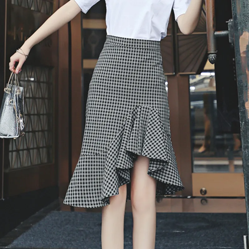 Skirts Womens Elegant Women Plaid Skirt Plus Size Summer Women Irregular Mermaid Skirts Summer Woman High Waist Bodycon Skirt XL
Skirts Womens Elegant Women Plaid Skirt Plus Size Summer Women Irregular Mermaid Skirts Summer Woman High Waist Bodycon Skirt XL