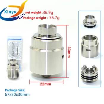 SXK entheon RDA hadaly v3 22mm 316 stainless steel RDA Tank For 510 thread Vaporizer Box Mod Cigarette Electronic Drip Atomizer
SXK entheon RDA hadaly v3 22mm 316 stainless steel RDA Tank For 510 thread Vaporizer Box Mod Cigarette Electronic Drip Atomizer