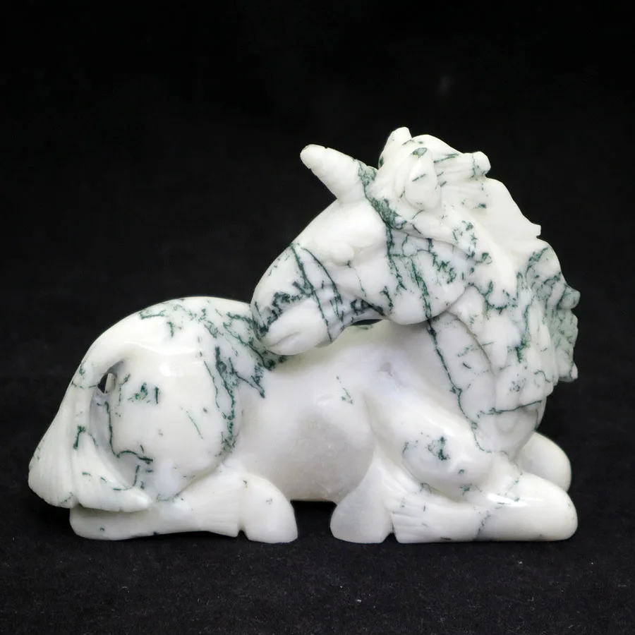 3.98"MOSS AGATE Handmade Carved Crystal Unicorn Skull Crystal Realistic Healing Furnishing Articles Figurine TE96
3.98"MOSS AGATE Handmade Carved Crystal Unicorn Skull Crystal Realistic Healing Furnishing Articles Figurine TE96