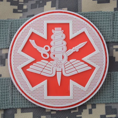 Полевые медицинские военные армейские тактические резиновые нашивки из ПВХ для