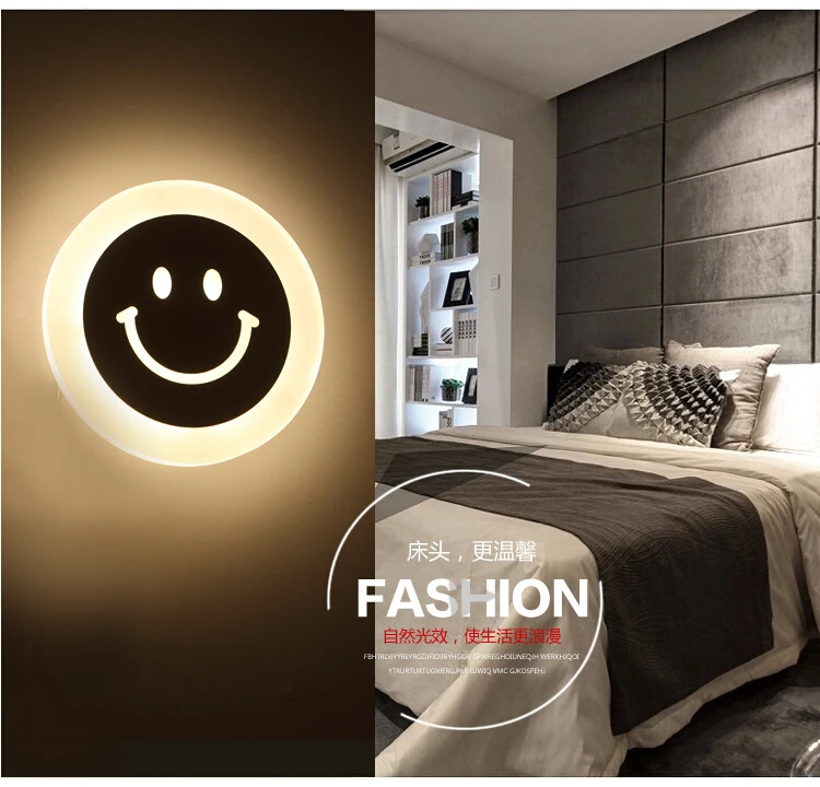 Dia.21cm Smile face shape LED wall lamp bedside lamp modern living room corridor hallway stairs light Pathway Sconce Lighting 
Dia.21cm Smile face shape LED wall lamp bedside lamp modern living room corridor hallway stairs light Pathway Sconce Lighting