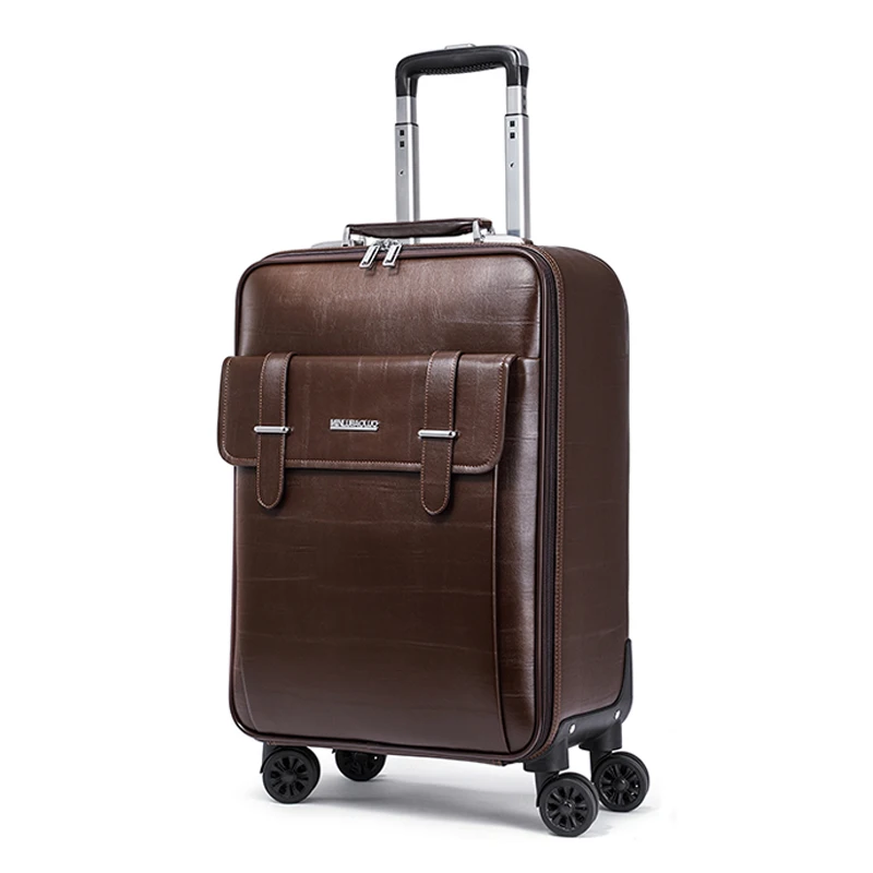 2018 New 16/20/24 inch men business genuine leather hand luggage Women cabin travel trolley bags vs trolley suitcase on wheels
2018 New 16/20/24 inch men business genuine leather hand luggage Women cabin travel trolley bags vs trolley suitcase on wheels