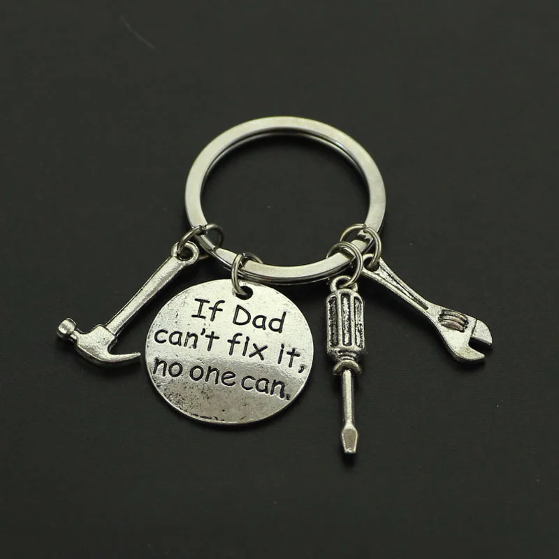 Father's day Gift If Dad Can't Fix It No One Can Handmade Letter Key Chains Rings Holder Wrench Spanner Rule Hammer Daddy Gift
Father's day Gift If Dad Can't Fix It No One Can Handmade Letter Key Chains Rings Holder Wrench Spanner Rule Hammer Daddy Gift