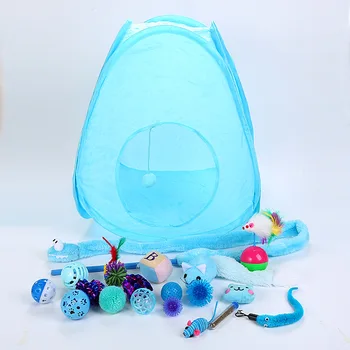 20Pcs/Set Pet Cat Toy Kit Funny Cat Stick Bell Ball Ring Paper Balls Cat Tent Tumbler Catnip Toys Color Randomly
20Pcs/Set Pet Cat Toy Kit Funny Cat Stick Bell Ball Ring Paper Balls Cat Tent Tumbler Catnip Toys Color Randomly