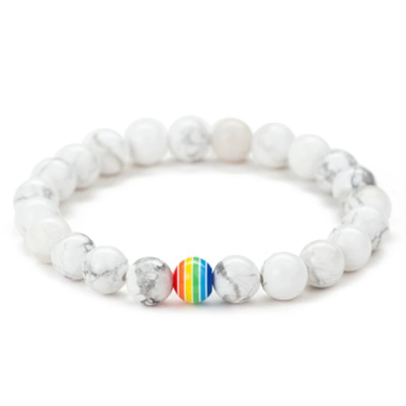 Rainbow Bracelet 2 Styles Fashion 8MM Pride Natural Stone Bead Bracelets & Bangles For Male Female Jewelry 2019 Drop Shipping
Rainbow Bracelet 2 Styles Fashion 8MM Pride Natural Stone Bead Bracelets & Bangles For Male Female Jewelry 2019 Drop Shipping