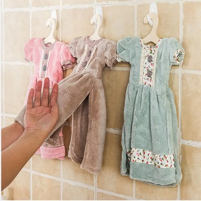 Bathroom Kitchen Hanging Hand Towel Creative Lovely Princess Skirt Dress Hand Towel Cute Absorbent Cora Kids Bathroom 2O0319
Bathroom Kitchen Hanging Hand Towel Creative Lovely Princess Skirt Dress Hand Towel Cute Absorbent Cora Kids Bathroom 2O0319