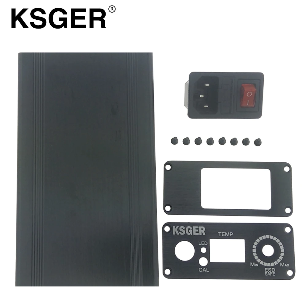 KSGER Aluminum Black Shell Case Cover For T12 STC LED Temperature Controller DIY Kits Electric Soldering Irons
KSGER Aluminum Black Shell Case Cover For T12 STC LED Temperature Controller DIY Kits Electric Soldering Irons