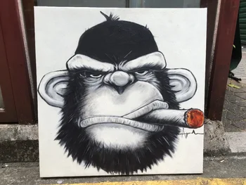 M-01 free shipping decorative Pictures Black Abstract Monkey Modern Smoking Picture Paint On Canvas Wall Oil Paintings No Framed
M-01 free shipping decorative Pictures Black Abstract Monkey Modern Smoking Picture Paint On Canvas Wall Oil Paintings No Framed