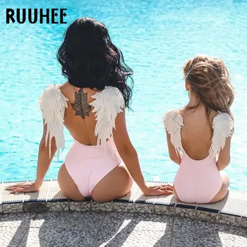 RUUHEE Mom Baby Lace Shoulder Swimwear One Piece Swimsuit Print Monokini Sexy Bodysuit Beach Wear Bathing Suit Backless
RUUHEE Mom Baby Lace Shoulder Swimwear One Piece Swimsuit Print Monokini Sexy Bodysuit Beach Wear Bathing Suit Backless