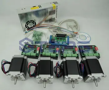 CNC kit 4 axis controller kit, Nema23 76mm 3A stepper motor + CNC 4 Axis TB6560 Stepper Motor Driver +250W Power supply
CNC kit 4 axis controller kit, Nema23 76mm 3A stepper motor + CNC 4 Axis TB6560 Stepper Motor Driver +250W Power supply