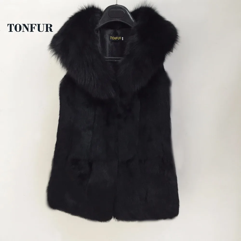 Women Casual Sleeveless waistcoat Natural pure Rabbit Fur Vest with Real Fox Fur Collar New Travel Season Fur Jacket wsr246
Women Casual Sleeveless waistcoat Natural pure Rabbit Fur Vest with Real Fox Fur Collar New Travel Season Fur Jacket wsr246