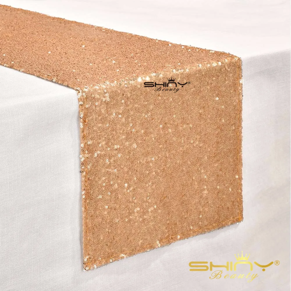 ShinyBeauty 14x96inch Rose Gold Luxury Table Runner Rose Gold Sequin Table Runner for Restaurant Table Decorations -ay
ShinyBeauty 14x96inch Rose Gold Luxury Table Runner Rose Gold Sequin Table Runner for Restaurant Table Decorations -ay