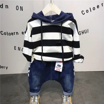 2PCS WLG boys clothes kids spring autumn striped hoodie and jean clothing set baby casual clothes children
2PCS WLG boys clothes kids spring autumn striped hoodie and jean clothing set baby casual clothes children