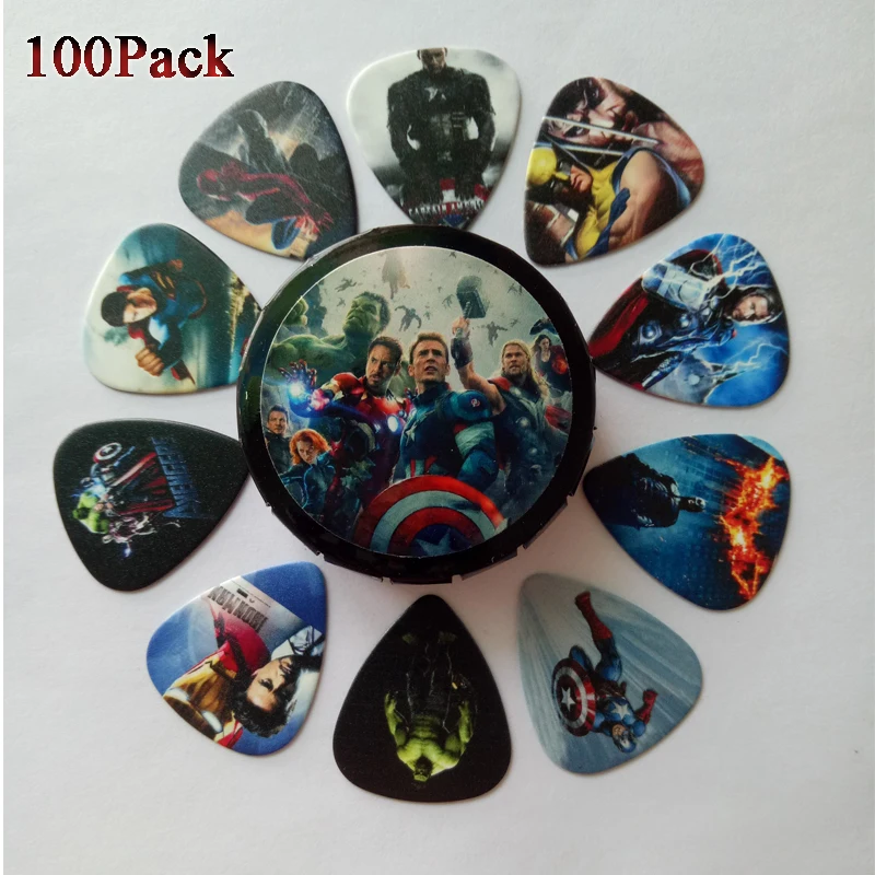 30/50/100PCS Marvel\DC Super hero set electric Guitar Picks with a freeTin box guitar accessories
30/50/100PCS Marvel\DC Super hero set electric Guitar Picks with a freeTin box guitar accessories
